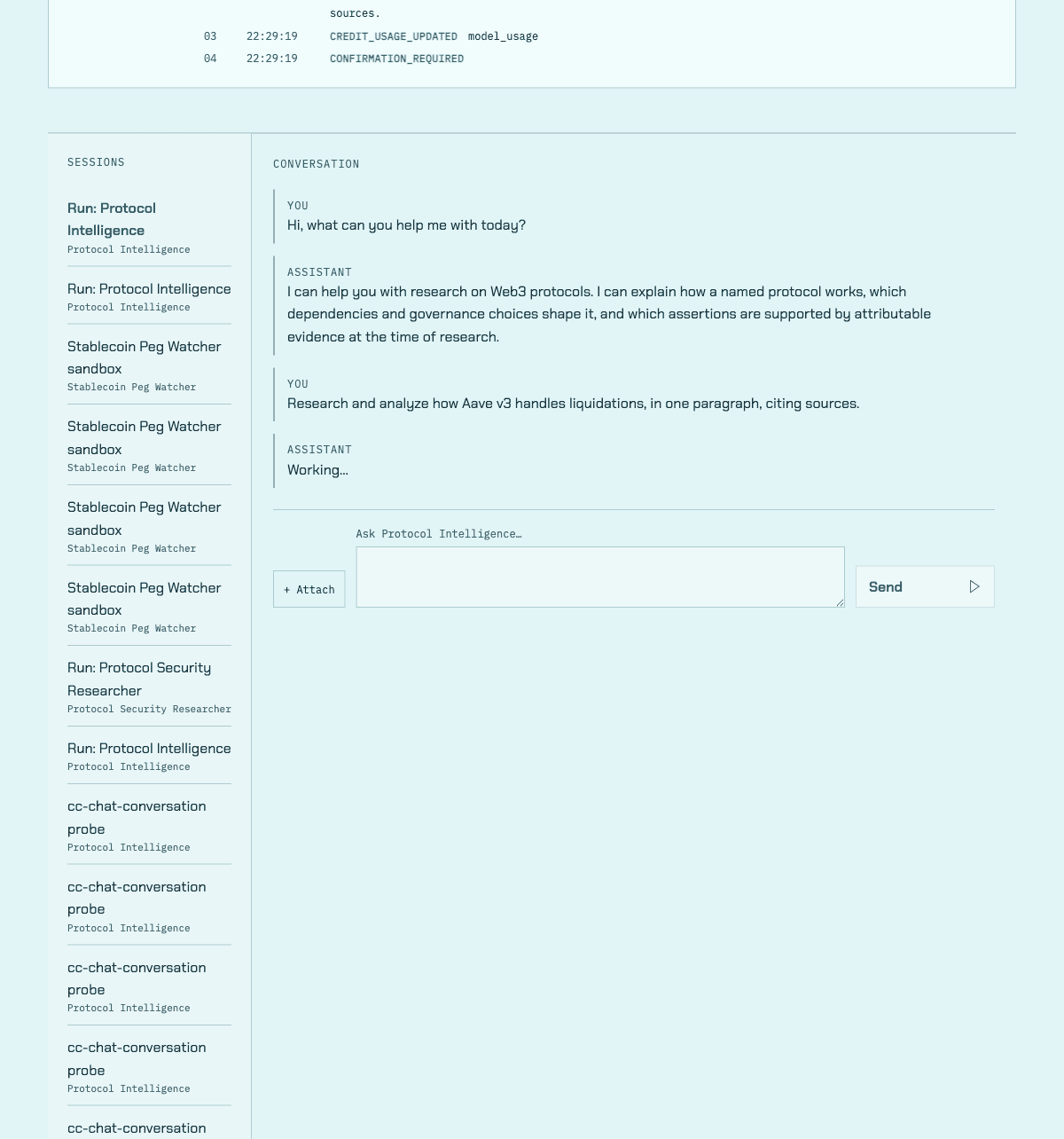 A run's confirmation step showing the estimated cost and a Confirm button